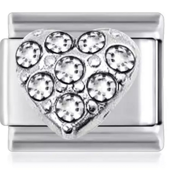 New Italian nomination link Rhinestone Heart - Picture 1 of 1
